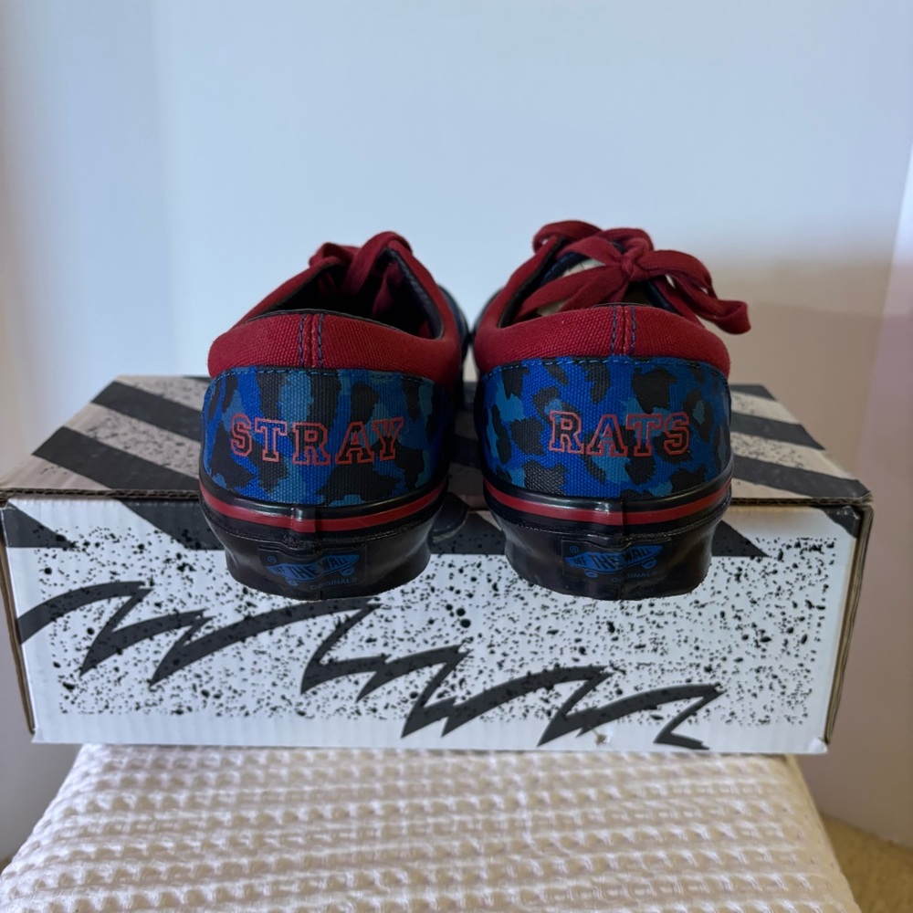 Vans Vault x Stray Rats OG Era LX Rio Red Snorkel Blue Mens 10.5 - Picture 5 of 8